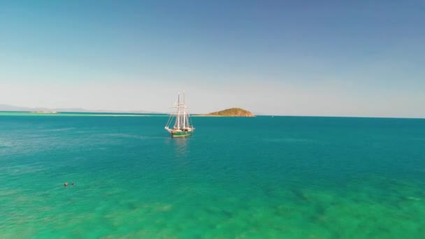 Whitsunday Islands Park Queensland Australien Luftaufnahme Des Schönen Meeres Von — Stockvideo