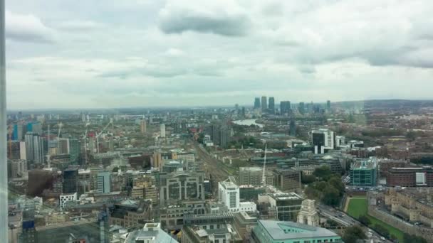 Вид Воздуха Лондон Облачный День Великобритания — стоковое видео