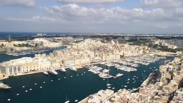 Widok Lotu Ptaka Starożytnego Miasta Senglea Malcie — Zdjęcie stockowe