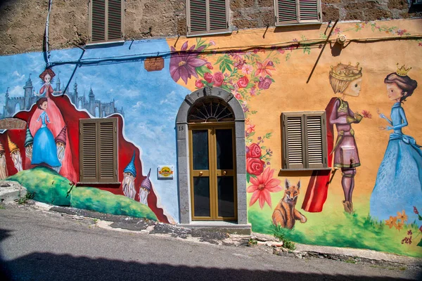 Roccalvecce Italy July 2021 Streets San Angelo Roccalvecce Famous Paintings — Stock Photo, Image