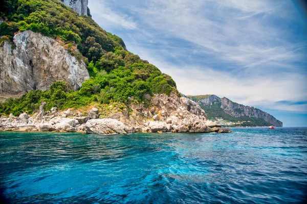 Beautiful View Capri Coastline Sea Summer Season Italy — Stockfoto