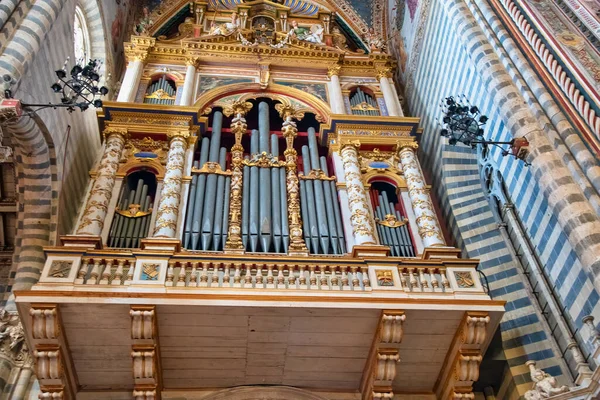 Orvieto Italië Juli 2021 Interieur Uitzicht Stad Kathedraal Met Fresco — Stockfoto