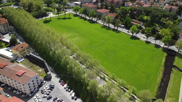 Vista Aérea Paisagem Urbana Lucca Primavera Toscana Itália — Fotografia de Stock