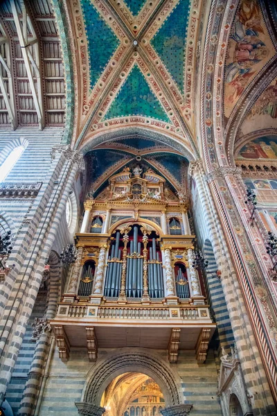 Orvieto Italien Juli 2021 Interiör Över Katedralen Med Fresker Och — Stockfoto