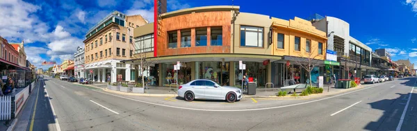 Glenelg Australia Septiembre 2018 Vista Panorámica Calle Principal Ciudad Con — Foto de Stock