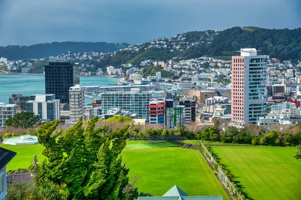 Wellington Nuova Zelanda Settembre 2018 Veduta Aerea Della Città Dalla — Foto Stock