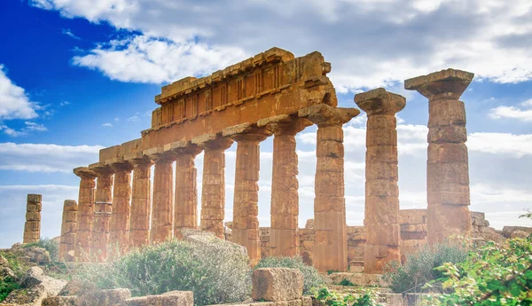 Selinunte Harabeleri Arkeolojik Sit Alanı Sicilya Antik Yunan Kenti Talya — Stok fotoğraf