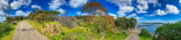 Granite Island Australia Beautiful Vegetation Ocean Panoramic View — стокове фото