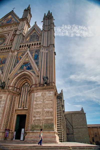 Orvieto Italien Juli 2021 Außenansicht Der Kathedrale Der Stadt Einem — Stockfoto