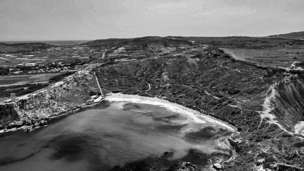 Vista Aérea Paradise Bay Partir Drone Malta — Fotografia de Stock