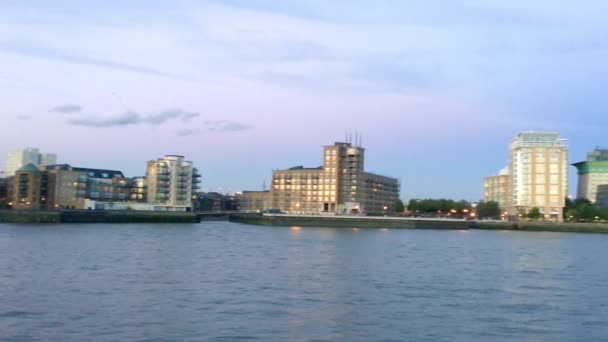 London Ngiltere Eylül 2016 Londra Kanarya Rıhtımı Nın Gökyüzü Manzarası — Stok video