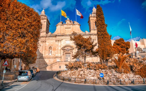 Kreisverkehr Vor Dem Stadtzentrum Valletta Malta — Stockfoto