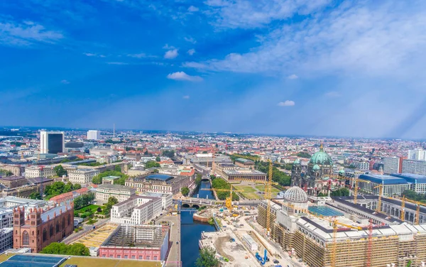 Flygfoto Över Berlin Stadsbild Från Drönare Tyskland — Stockfoto