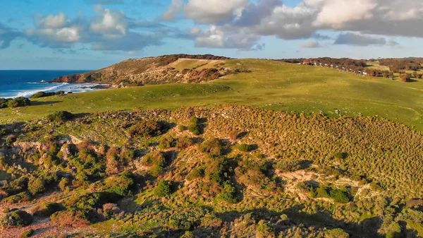 Kangaroo Island Krajobraz Drona Piękny Dzień Australia — Zdjęcie stockowe