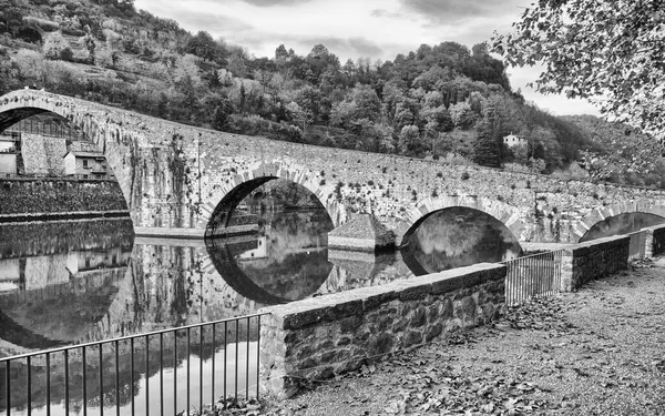 Famous Devil Bridge Garfagnana Lucca Italy — Fotografia de Stock
