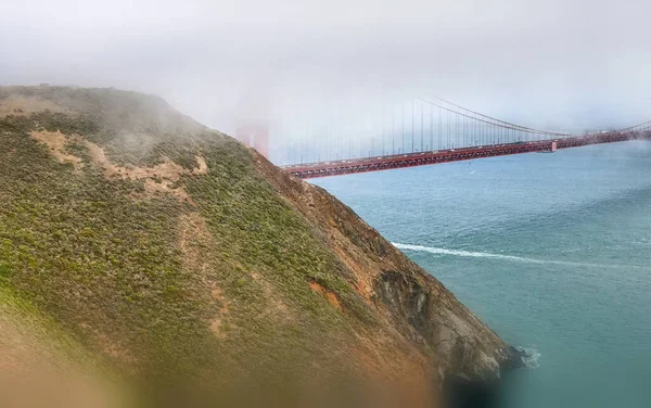 San Francisco August 2017 Tourists Enjoy Golden Gate Bridge View — Stock Photo, Image