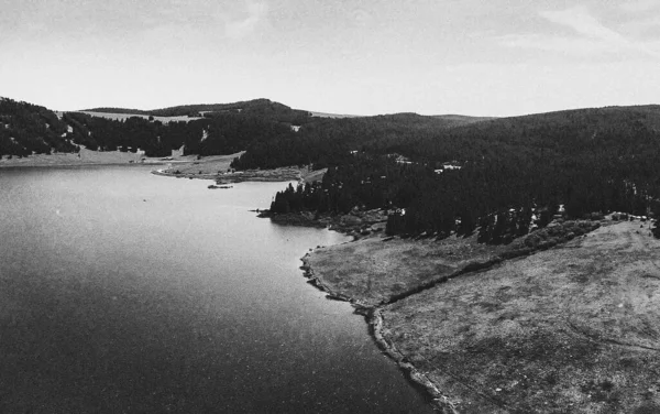 Pemandangan Udara Tensleep Reservoir Lake Wyoming Musim Panas — Stok Foto