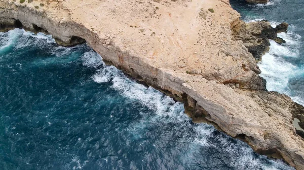 Vista Aérea Anchor Bay Mellieha Malta — Fotografia de Stock