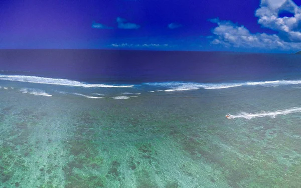 Anse Source Argent Digue Incredibile Vista Aerea Dal Drone Una — Foto Stock