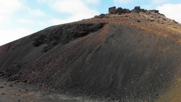Saxholl Crater Izland Légi Kilátása Nyári Szezonban — Stock videók