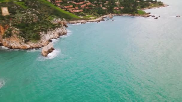 Faraglioni Scopello Sicilia Italia Rocce Sul Mare Vista Aerea Dal — Video Stock