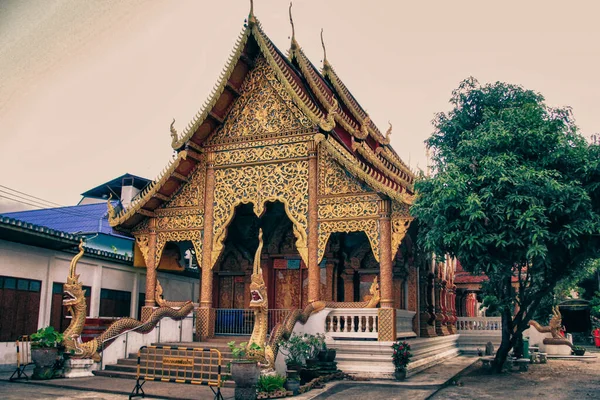 Detalle Del Templo Chiangmai Tailandia — Foto de Stock