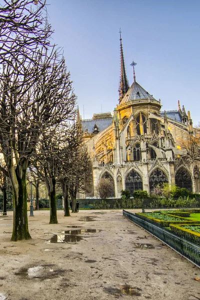 Scenic Shot Notre Dame Paris — Stockfoto