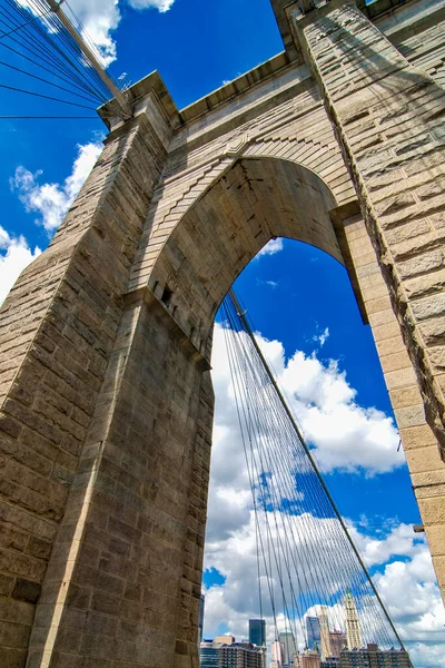 Architektur Der Brooklyn Bridge New York City — Stockfoto