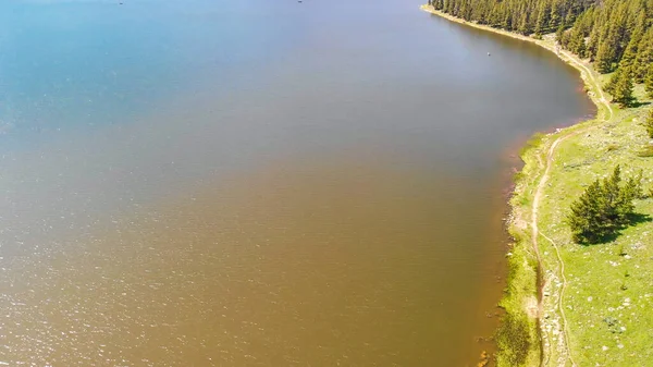 Aerial View Tensleep Reservoir Lake Wyoming Summer Season — Stock Photo, Image