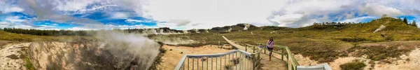 Craters Moon Panoramic View Taupo New Zealand — Stock fotografie