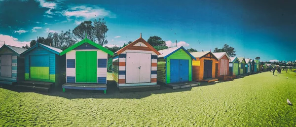 Brighton Beach Australia September 2018 Brighton Beach Colorful Wooden Cabins — Stock Photo, Image