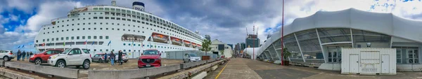 Auckland Nieuw Zeeland Augustus 2018 Auckland Port Area Panoramisch 360 — Stockfoto