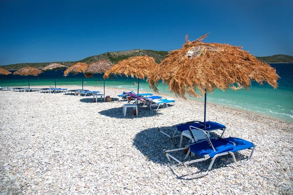 Křišťálově Čistá Mořská Voda Agios Dimitrios Beach Alonissos Řecko — Stock fotografie