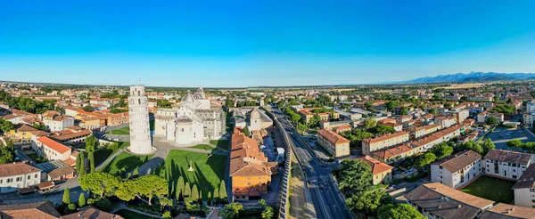 Pisa Italy Field Miracles Square City Homes Amazing Panoramic Aerial — Stok fotoğraf