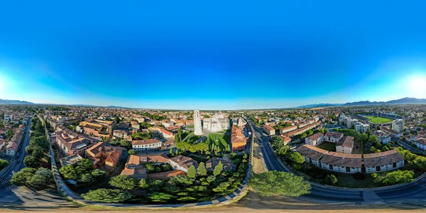Pisa Italy Field Miracles City Homes Amazing Panoramic 360 Aerial — Stockfoto