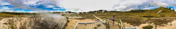 Craters Moon Panoramic View Taupo New Zealand — Foto Stock