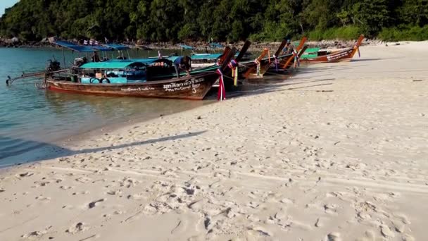 Phi Phi Pphi Don Thailand December 2019 Long Tail Boats — 비디오
