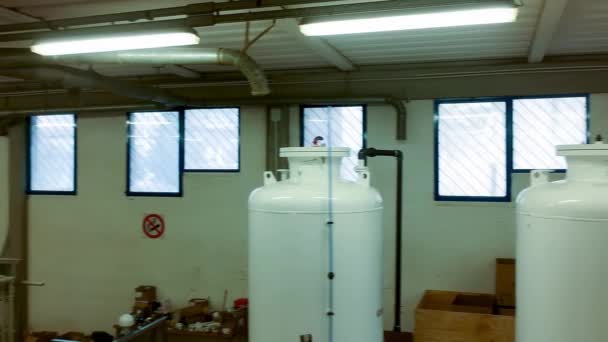 Visão Câmera Lenta Sistema Osmose Reversa Para Usina Beber Água — Vídeo de Stock