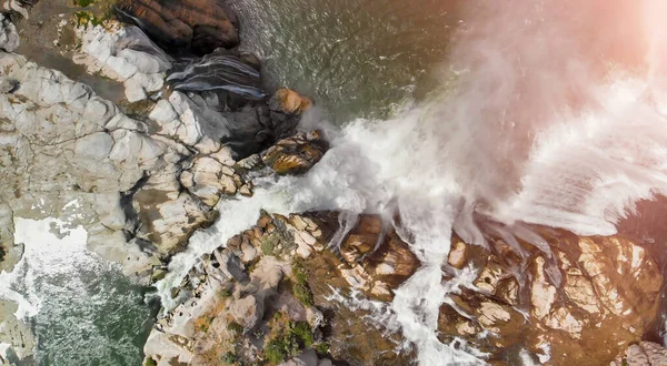 Шошон Фоллс Айдахо Удивительный Вид Сверху Мощные Водопады — стоковое фото