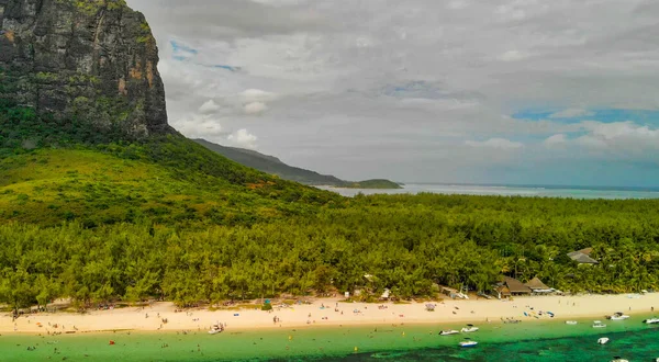 Morne Brabant Auf Mauritius Blick Aus Der Luft Auf Den — Stockfoto