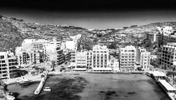 Вид Згори Прекрасну Затоку Xlendi Дрона Gozo — стокове фото