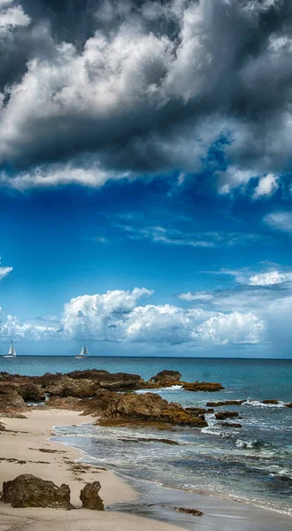 Gyönyörű Part Saint Maarten Holland Antillák — Stock Fotó