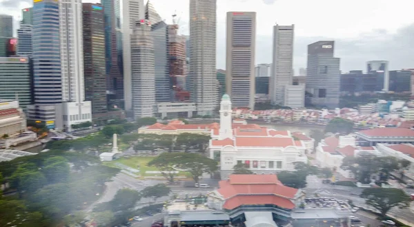 Singapore Januari 2020 Luchtfoto Van Skyline Van Stad Marina Bay — Stockfoto