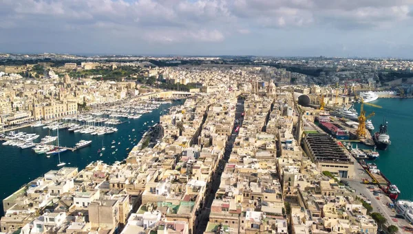 Вигляд Повітря Сенґлею Стародавнє Місто Мальті — стокове фото