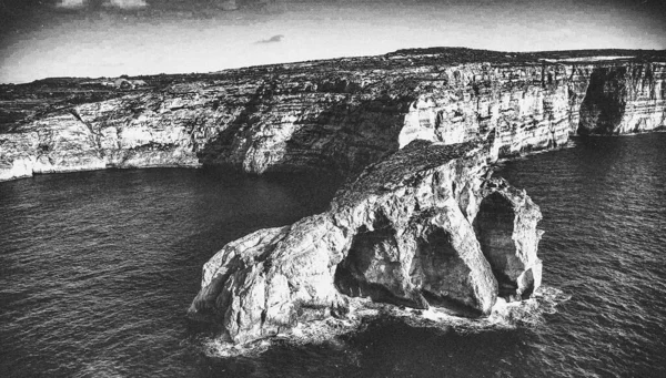 Vista Aérea Fungus Rock Dwejra Bay Gozo — Foto de Stock