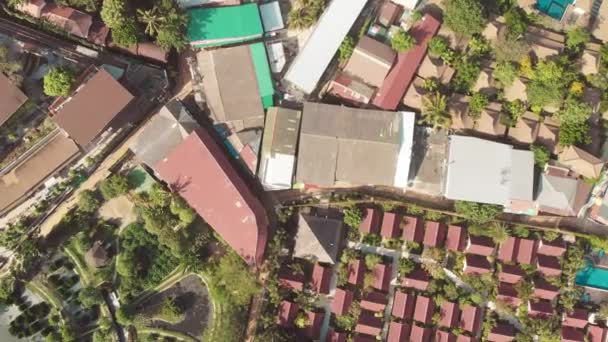 Νήσος Ντον Ταϊλάνδη Αεροφωτογραφία Των Όμορφων Ακτών Και Σπίτια Από — Αρχείο Βίντεο