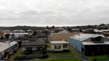 Port Campbell city aerial view from drone, Victoria, Australia.
