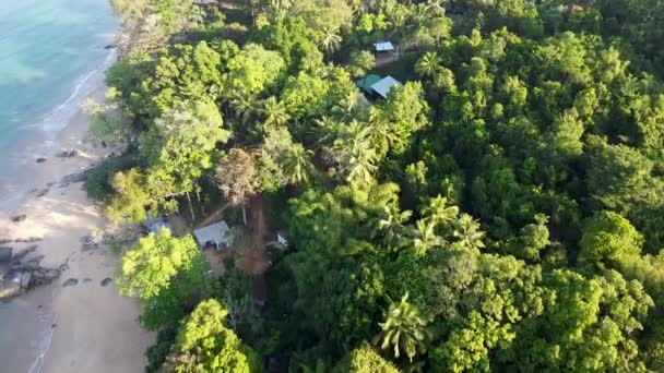 Khao Lak Coastline Beautiful Morning Aerial View Thailand — Video