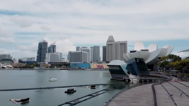 Cingapore Janeiro 2Nd 2020 Vista Aérea Incrível Área Baía Marina — Vídeo de Stock