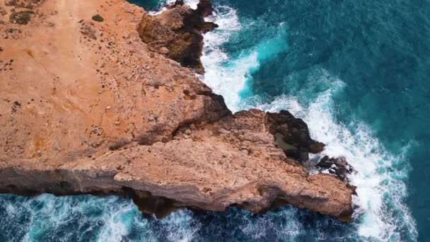 Vista Aérea Bahía Ancla Desde Dron Mellieha Malta — Vídeos de Stock